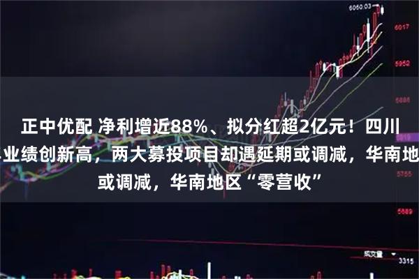 正中优配 净利增近88%、拟分红超2亿元！四川黄金2025年业绩创新高，两大募投项目却遇延期或调减，华南地区“零营收”
