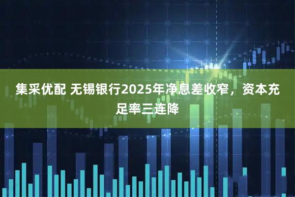 集采优配 无锡银行2025年净息差收窄,资本充足率三连降