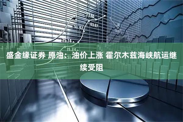 盛金缘证券 原油：油价上涨 霍尔木兹海峡航运继续受阻